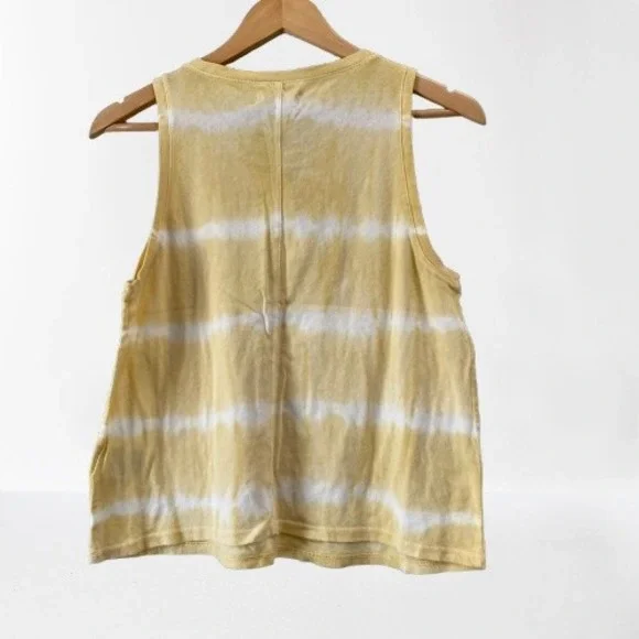 NEW Outerknown Trippy Tank Tie Dye Yellow Medium - Picture 2 of 4